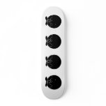 Black and White Christmas Pudding. Custom skateboards