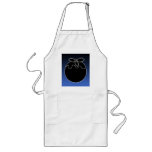 Black and White Christmas Pudding. On Blue. Custom aprons