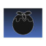Black and White Christmas Pudding. On Blue. Postcards