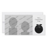 Black and White Christmas Pudding. Personalized Photo Card