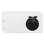 Black and White Christmas Pudding. Picture Card