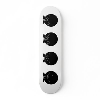 Black and White Christmas Pudding. Skate Board Deck by Graphics_By_Metarla