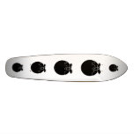 Black and White Christmas Pudding. Custom Skate Board
