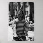 black and white clown posters