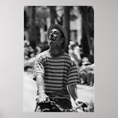 black and white clown poster by jamiewoodphoto