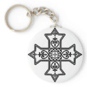 Black and White Coptic Cross keychains