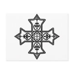 Black and White Coptic Cross Post Cards