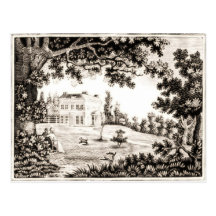 Black and White Country House Postcard