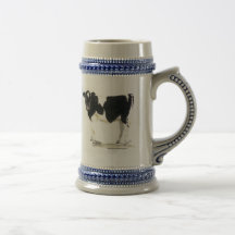 black and white cow beer stein coffee mugs