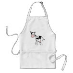 Black and White Cow Cartoon. Apron
