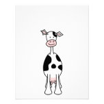 Black and White Cow Cartoon. Front. Custom Invitation
