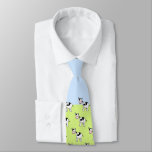 Black and White Cow Cartoon. Neck Tie