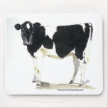 black and white cow mousepad