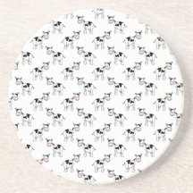Black and White Cow Pattern. Coasters