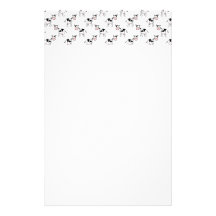 Black and White Cow Pattern. Personalised Stationery