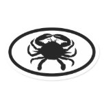 Black and White Crab Sticker
