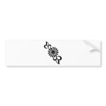 Black and White Daisy Bumper Sticker