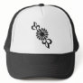 Black and White Daisy Mesh Hat