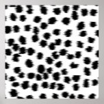 Black and White Dalmatian Print Pattern.