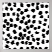 Black and White Dalmatian Print Pattern.
