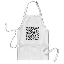 Black and White Dalmatian Print Pattern. Aprons