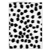 Black and White Dalmatian Print Pattern. Card