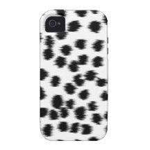 Black and White Dalmatian Print Pattern. iPhone 4 Cover