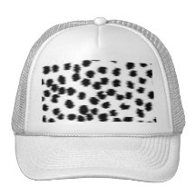 Black and White Dalmatian Print Pattern. Hat