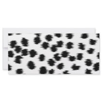 Black and White Dalmatian Print Pattern. Rack Card
