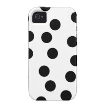 Black and White Dalmatian Spot Pattern. Case-Mate iPhone 4 Case
