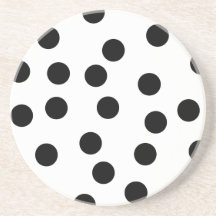 Black and White Dalmatian Spot Pattern. Coaster