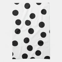 Black and White Dalmatian Spot Pattern. Kitchen Towels
