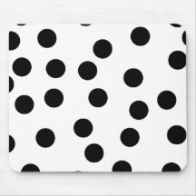 Black and White Dalmatian Spot Pattern. Mouse Pad