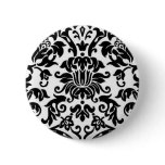 Black and White Damask Pin