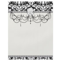 black and white damask flourish custom flyer