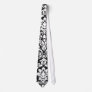 black and white damask flourish ties