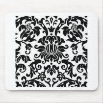 Black and White Damask Usepads
