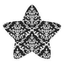 Black and White Damask Pattern Sticker