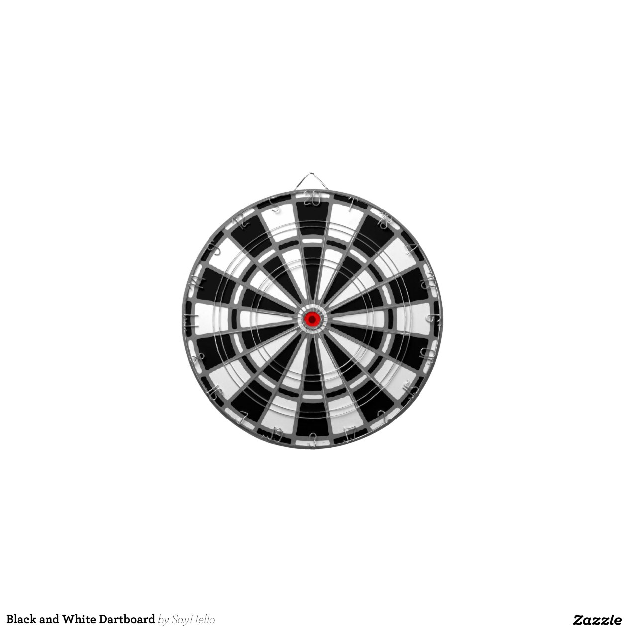 Black and White Dartboard Dartboard With Darts | Zazzle