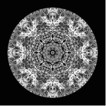Black and White Decorative Round Pattern. Photo Sculpture