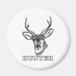 Black and White Deer Fridge Magnets