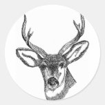 Black and White Deer Stickers
