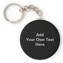 Black and White design, custom text. Keychains