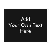 Black and White design, custom text. Postcard