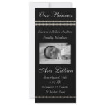 Black and White Diamonds Baby Birth Annoucements invitations