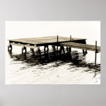 Black and white Dock poster. posters