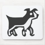 Black and white Dog Mousemat