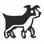 Black and white Dog photo sculptures