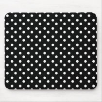 Black and White Dots Mousepad