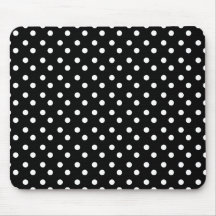Black and White Dots Mousepad